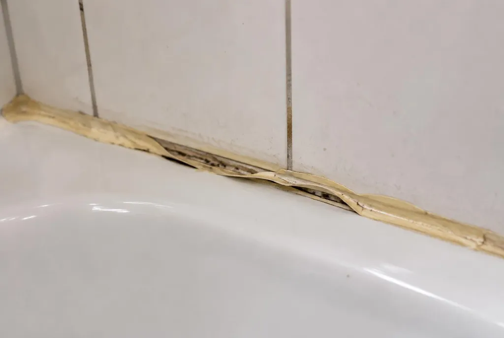 Kitbedrijf Naarden – loslatende kit naast het bad